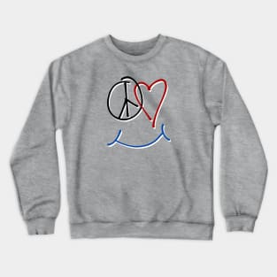 Peace Love Happiness Symbol Crewneck Sweatshirt